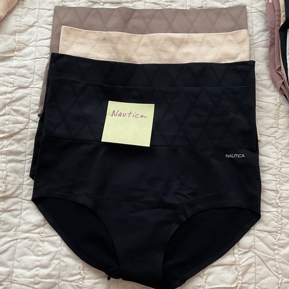 Nautica Women's Briefs in Black, Tan, and Cream